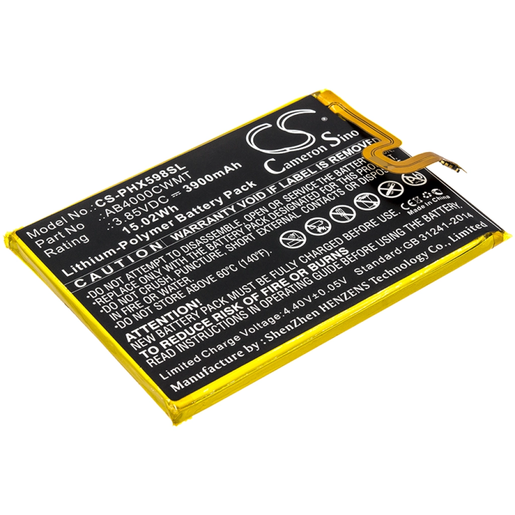 Batterie Batteria del telefono cellulare CS-PHX598SL