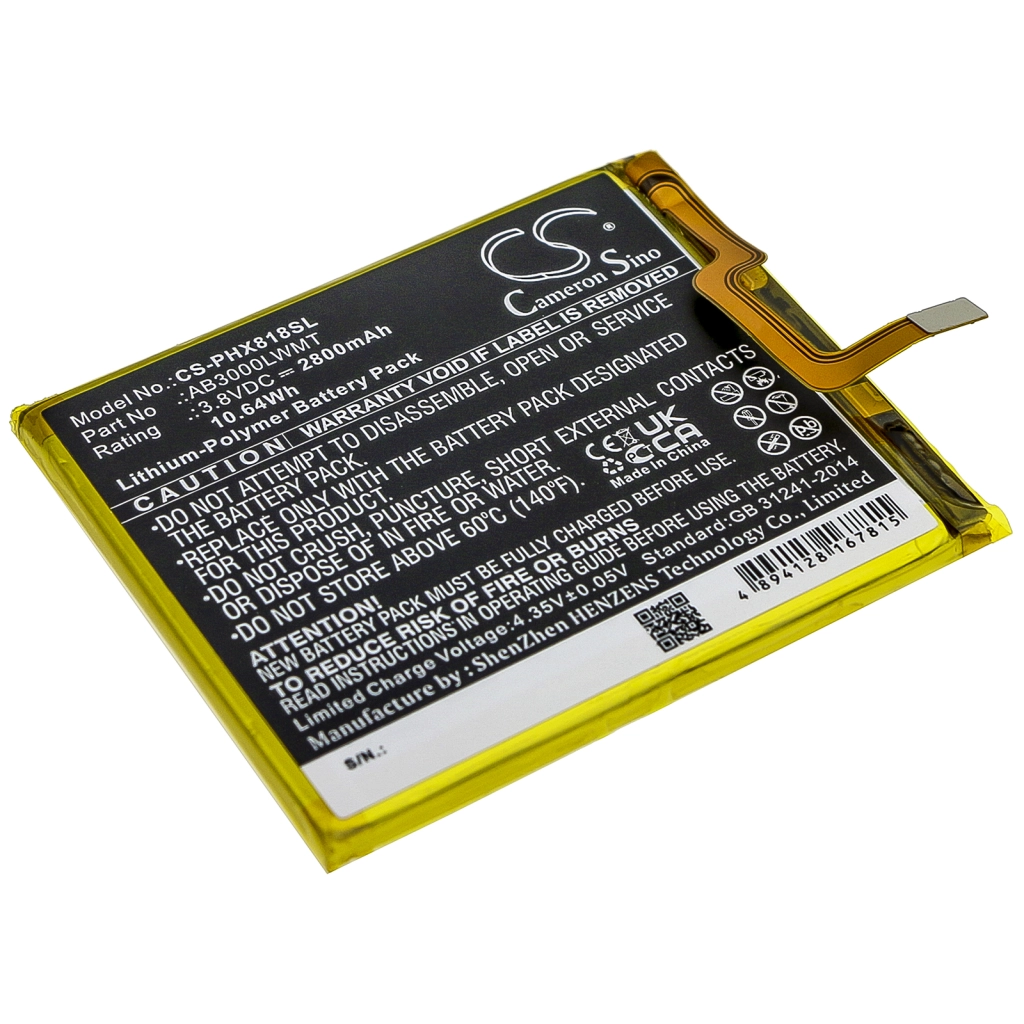 Batterie Batteria del telefono cellulare CS-PHX818SL