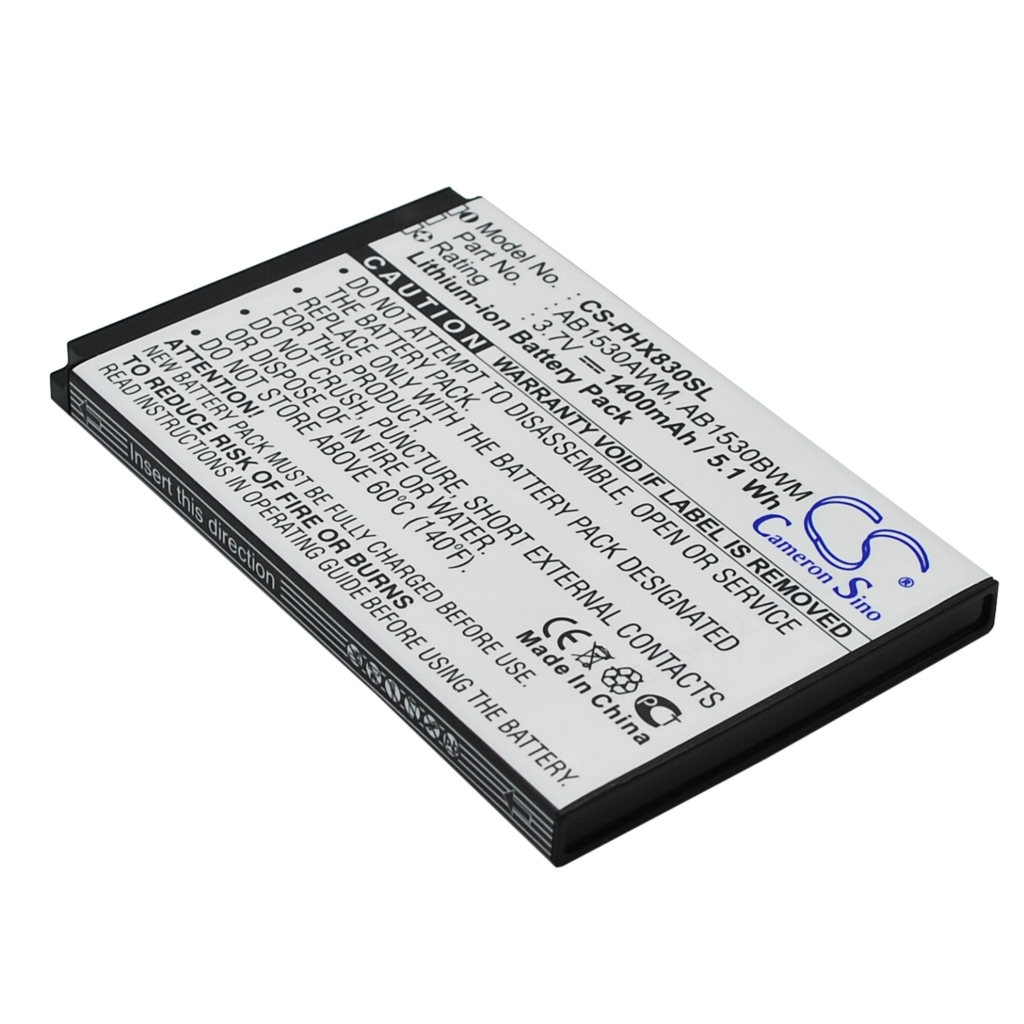 Sostituzione della batteria compatibile per Philips AB1530AWM,AB1530BWM