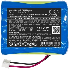 Sostituzione della batteria compatibile per Peaktech 301-62-412