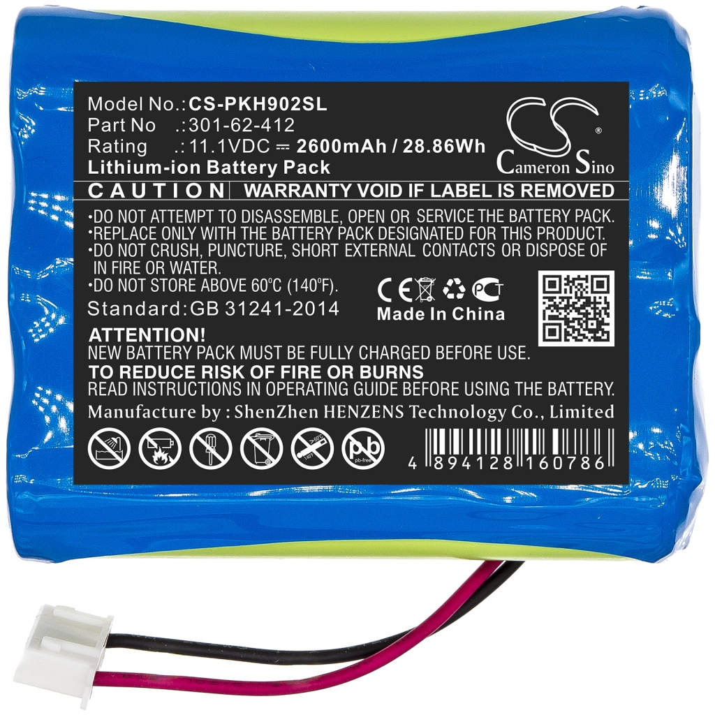 Sostituzione della batteria compatibile per Peaktech 301-62-412