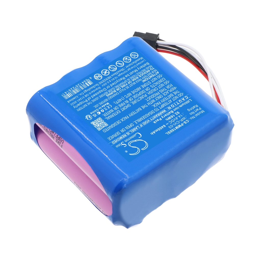 CS-PMM100SL pack reverse showing pink cell contours through blue wrap