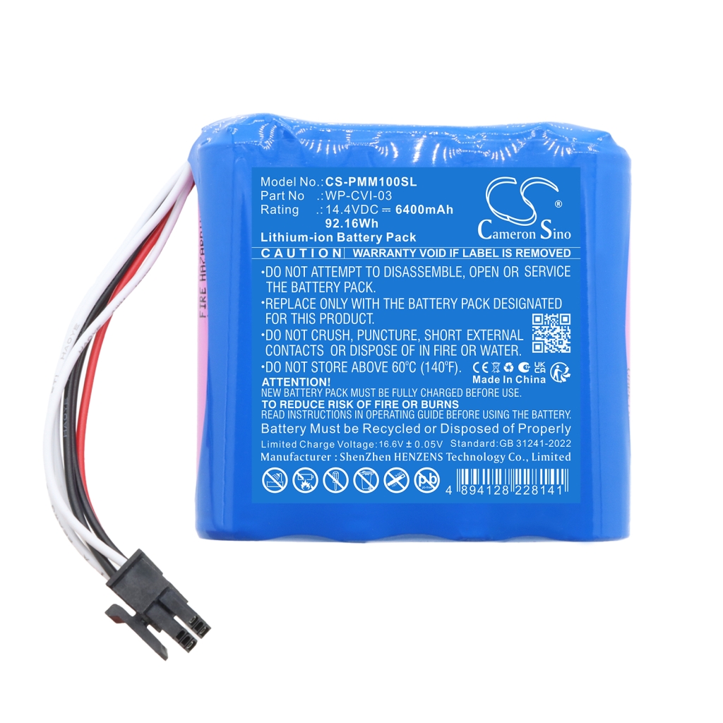 CS-PMM100SL label front: 14.4VDC 6400mAh 92.16Wh Cameron Sino