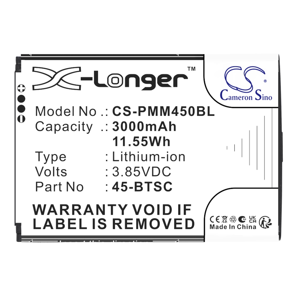 Codice a barre, batteria dello scanner Point mobile PM45 (CS-PMM450BL)