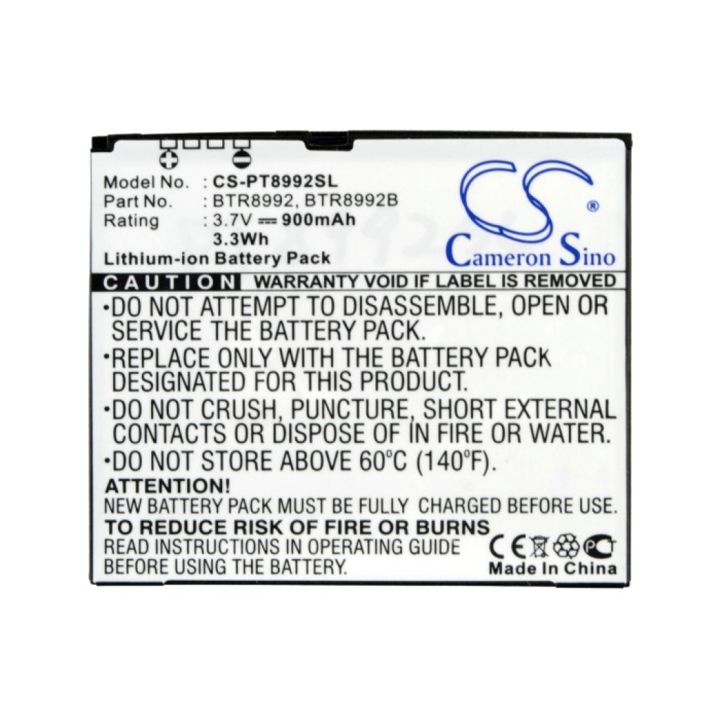 Sostituzione della batteria compatibile per Verizon BTR8992,BTR8992B,TR8992B