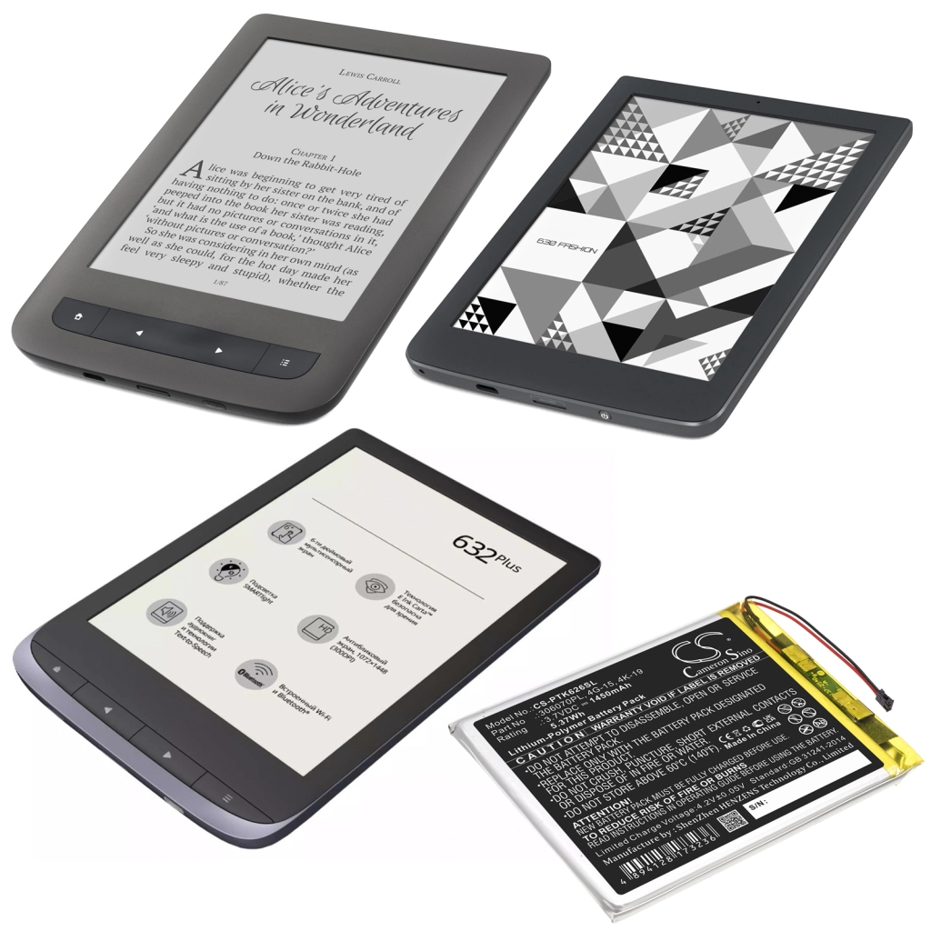 Ebook, batteria eReader Pocketbook 632 Plus (CS-PTK626SL)
