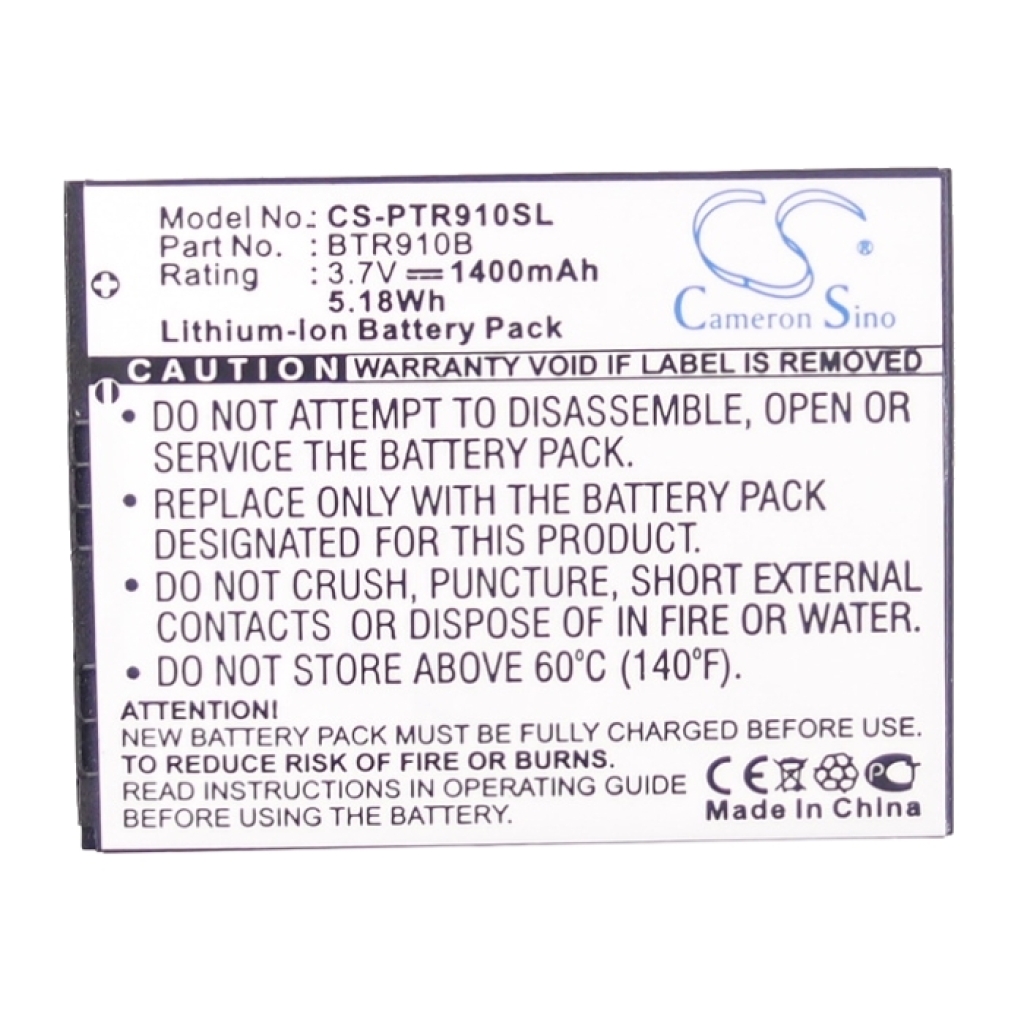 Batteria del telefono cellulare Pantech CS-PTR910SL