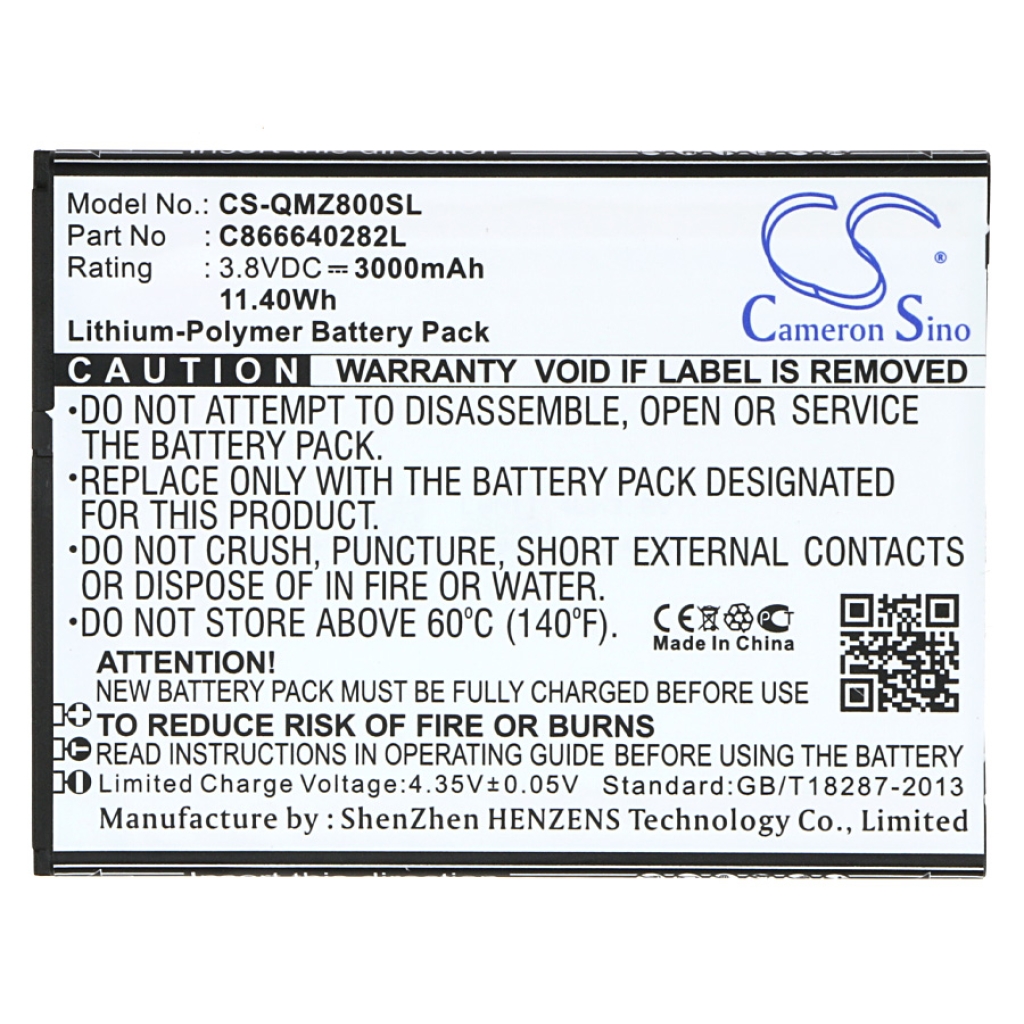 Sostituzione della batteria compatibile per BLU C866639282L,C866640282L