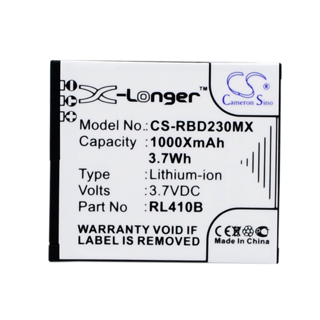 Batterie Batteria della fotocamera CS-RBD230MX