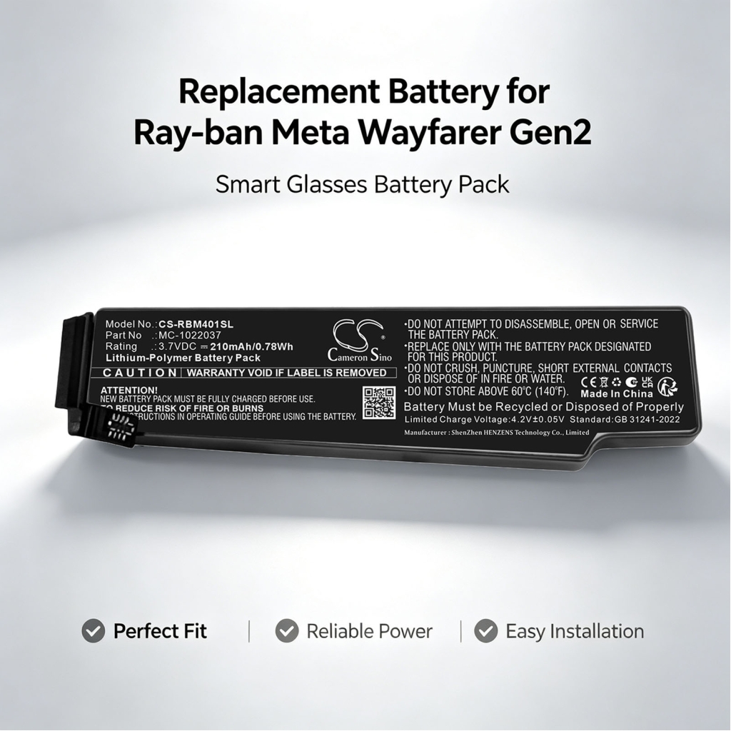 Battery compatible with VR battery