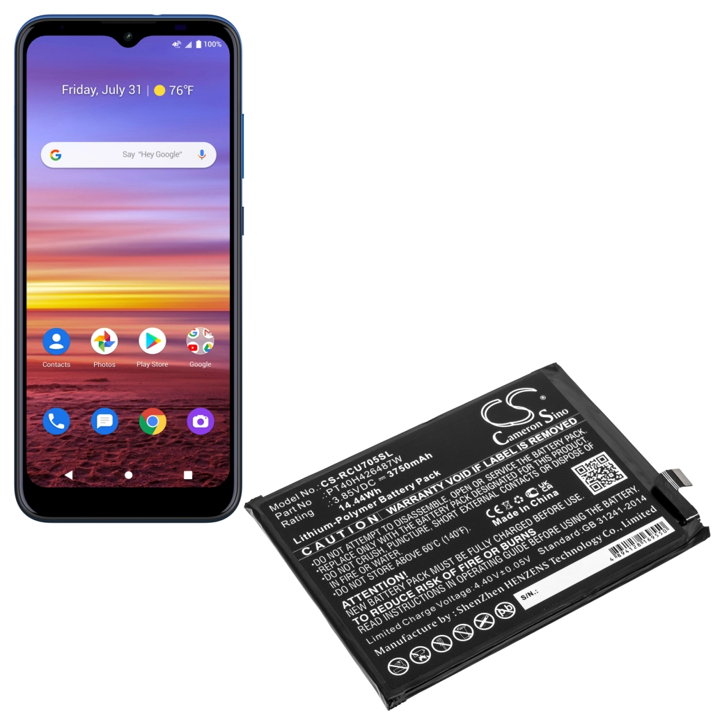 Batterie Batteria del telefono cellulare CS-RCU705SL