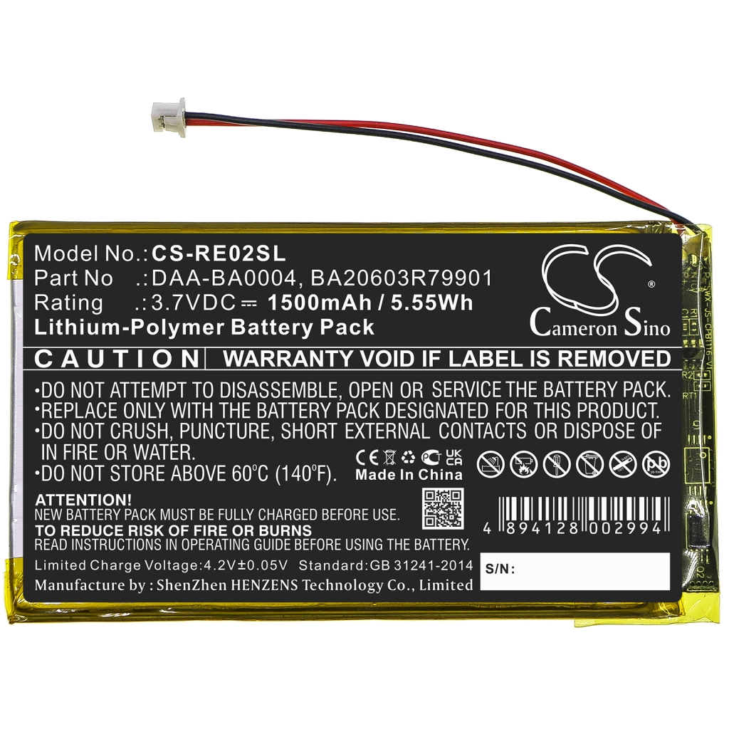 Batterie Sostituisce BA20603R79901