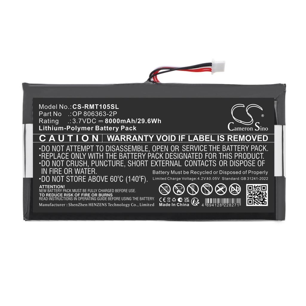 Batteria compatibile con Rand mcnally CS-RMT105SL