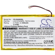 CS-SA805SL<br />Batterie per   sostituisce la batteria 1-756-702-11