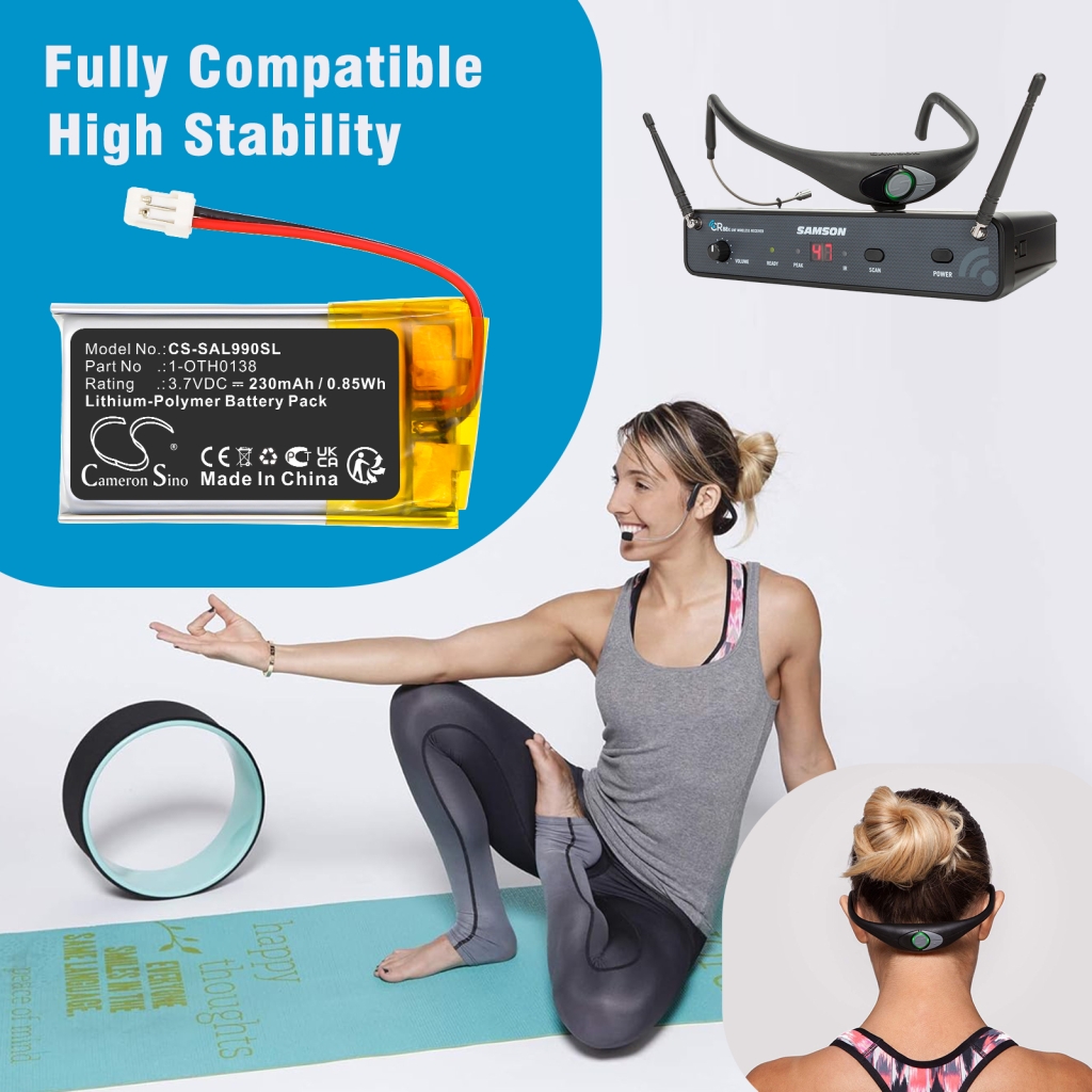 Wireless Headset Battery Samson CS-SAL990SL