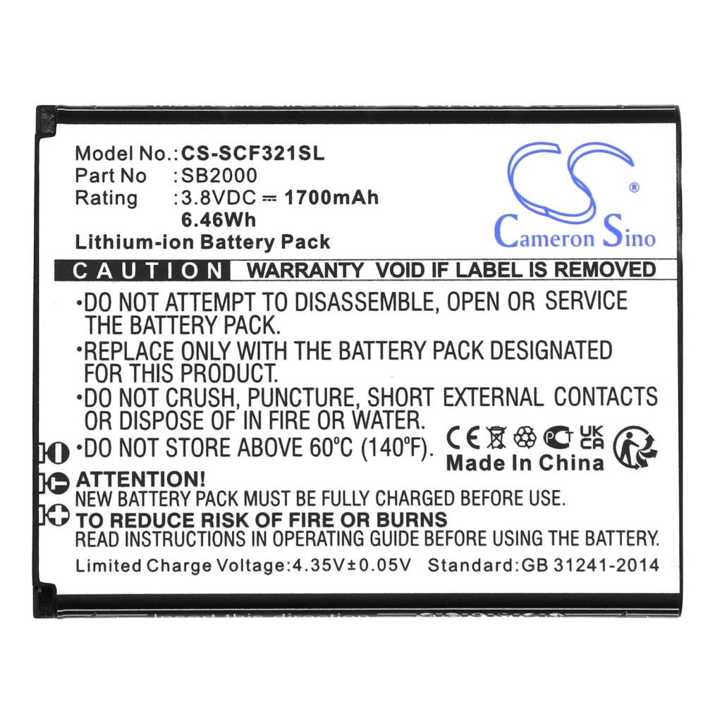 Batteria del telefono cellulare Schok Flip SC3218T