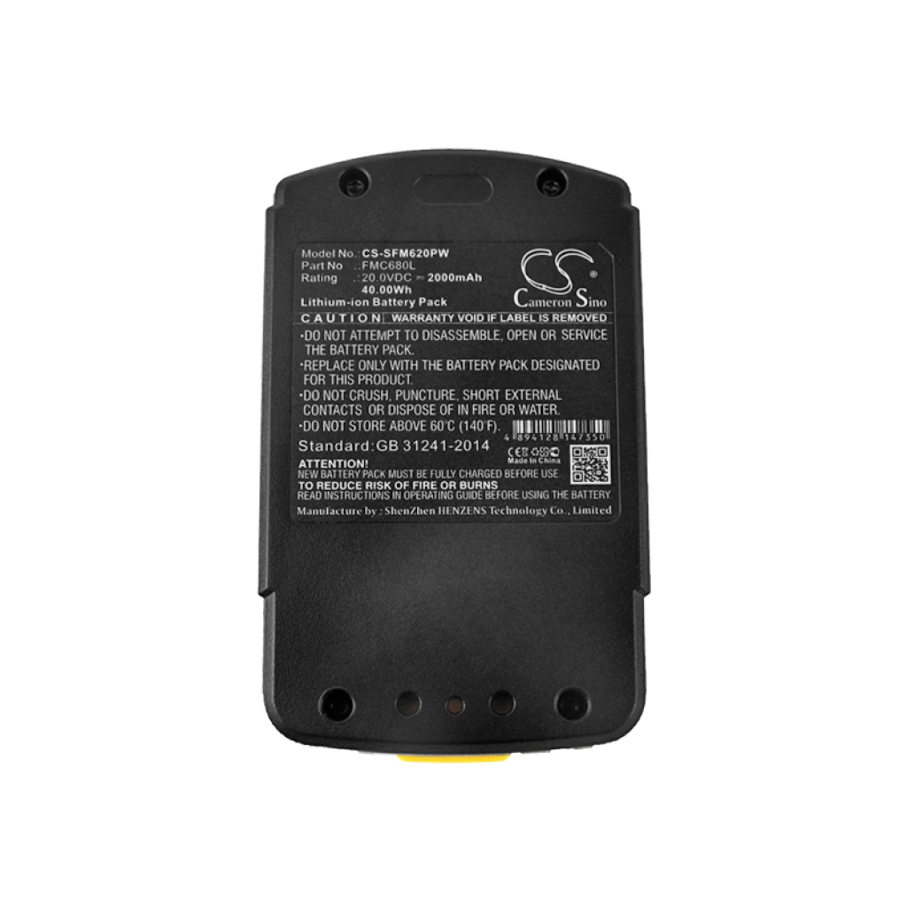 Sostituzione della batteria compatibile per Stanley FMC680L