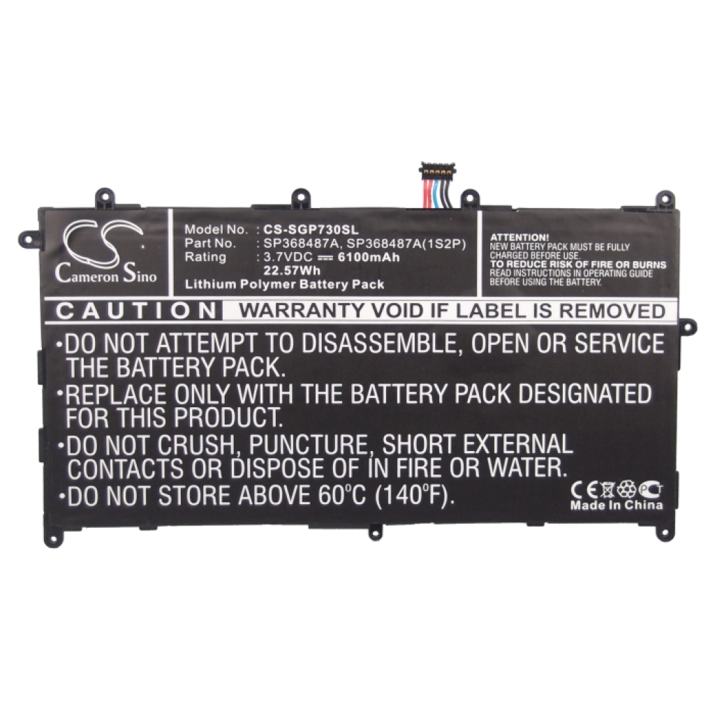 Sostituzione della batteria compatibile per Samsung SP368487A,SP368487A(1S2P)