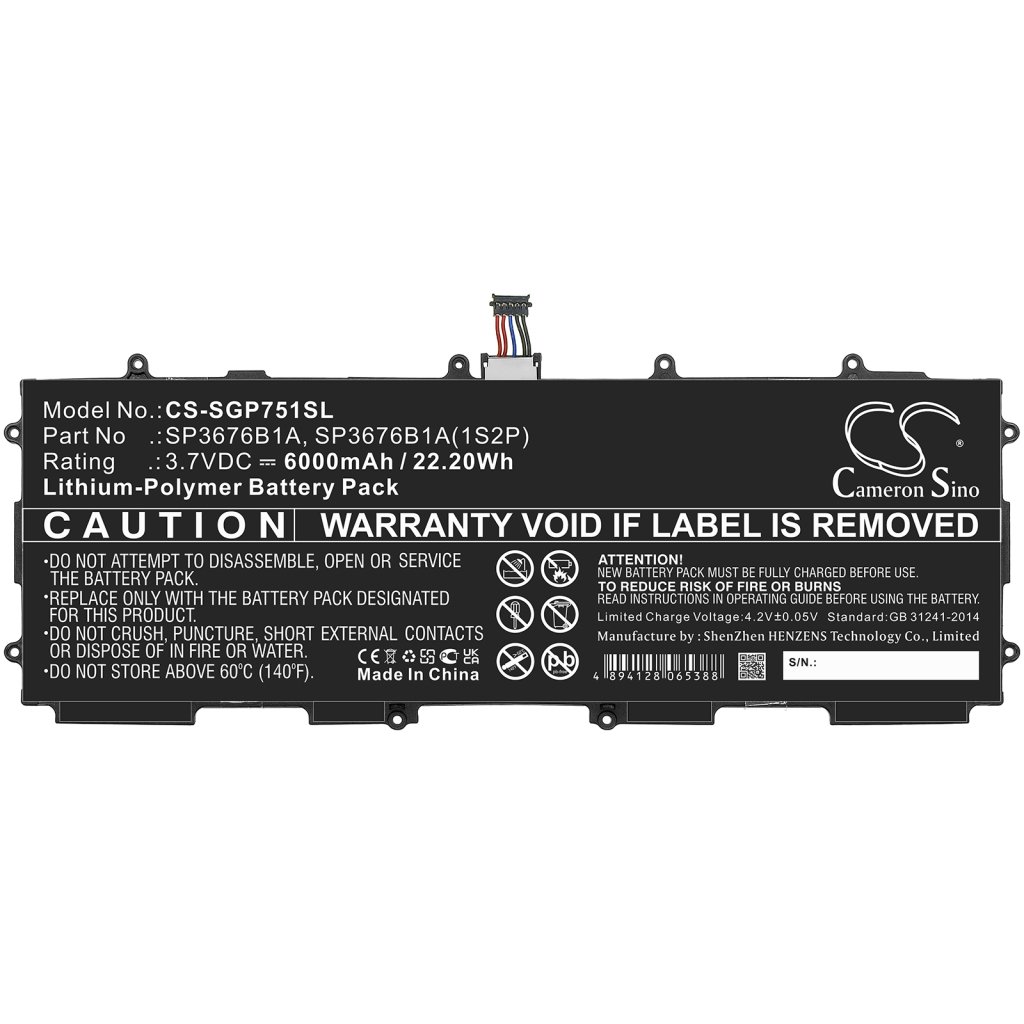 Batterie Sostituisce SP3676B1A(1S2P)