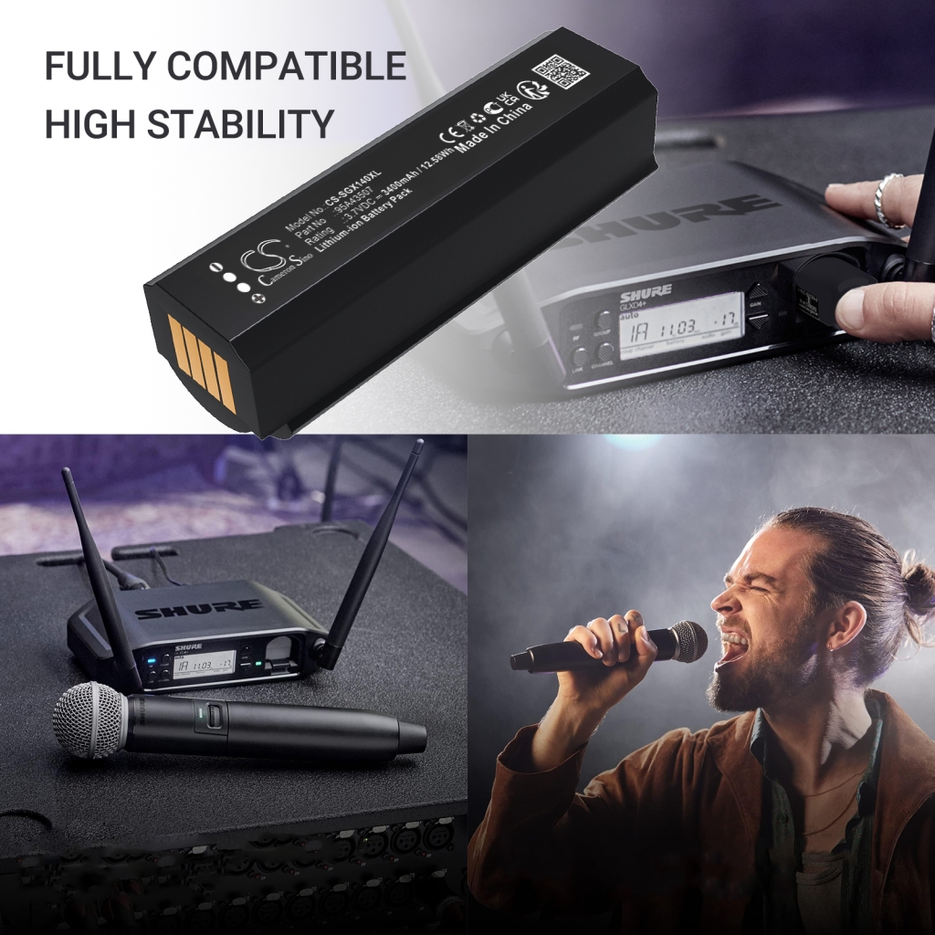 Batteria del microfono Shure CS-SGX140XL