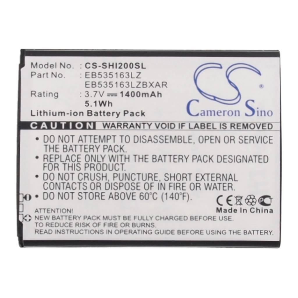Batterie Batteria del telefono cellulare CS-SHI200SL