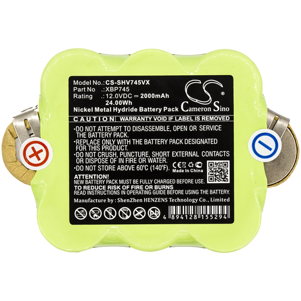 Compatible battery replacement for Shark XBP745
