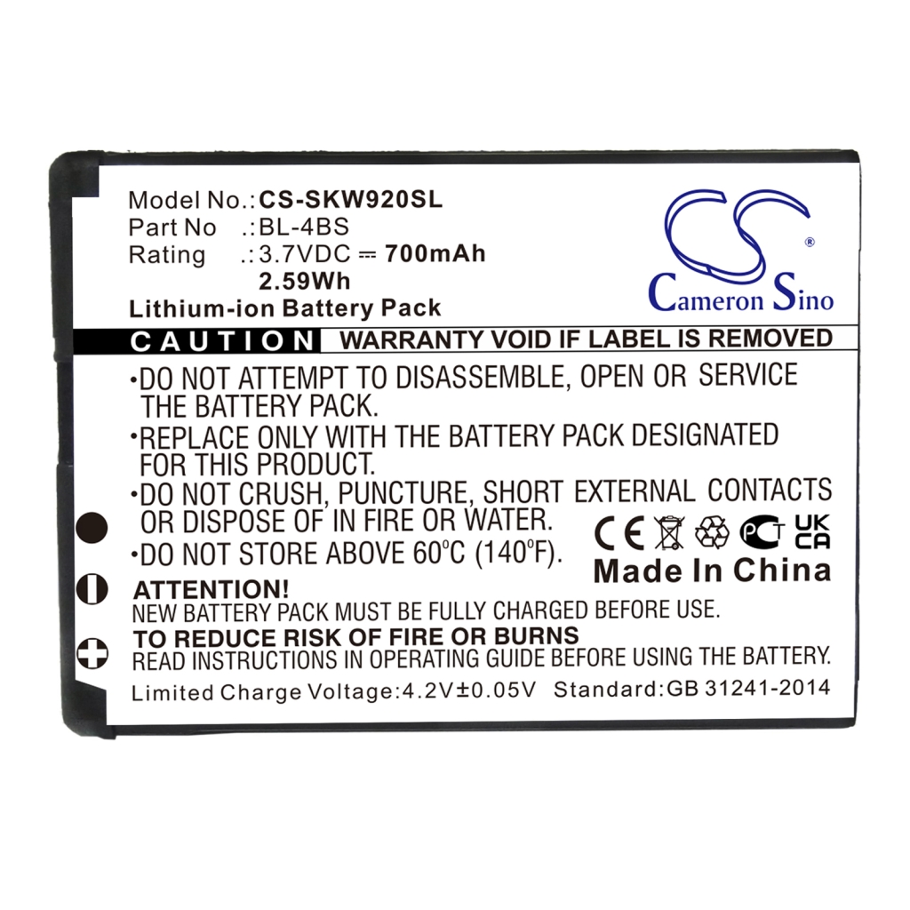 Batterie Batteria hotspot CS-SKW920SL