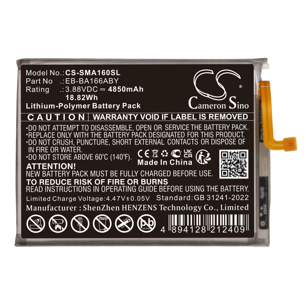 Batteria del telefono cellulare Samsung SM-A166E (CS-SMA160SL)