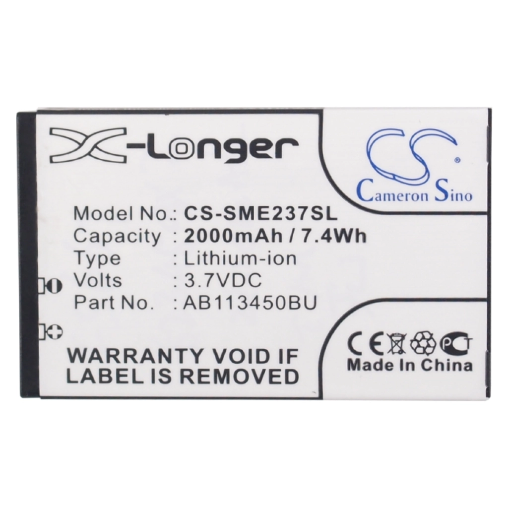 Batterie Batteria del telefono cellulare CS-SME237SL