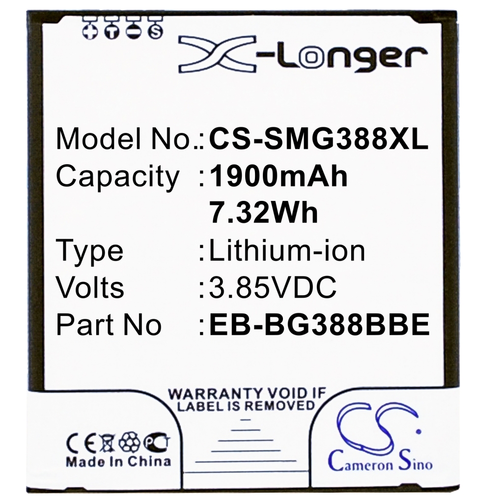 Batteria del telefono cellulare Samsung CS-SMG388XL