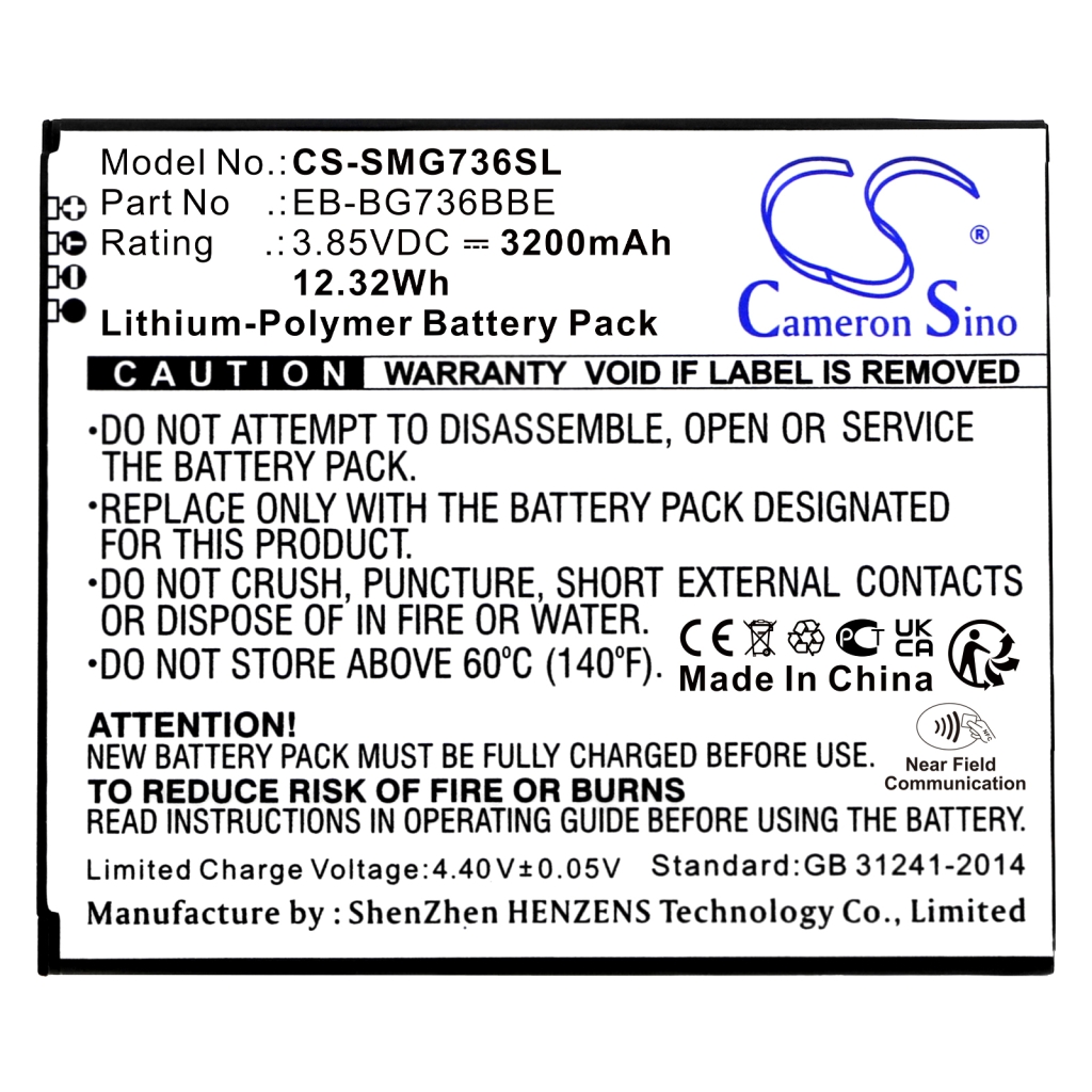 Batteria Sostituisce EB-BG736BBE