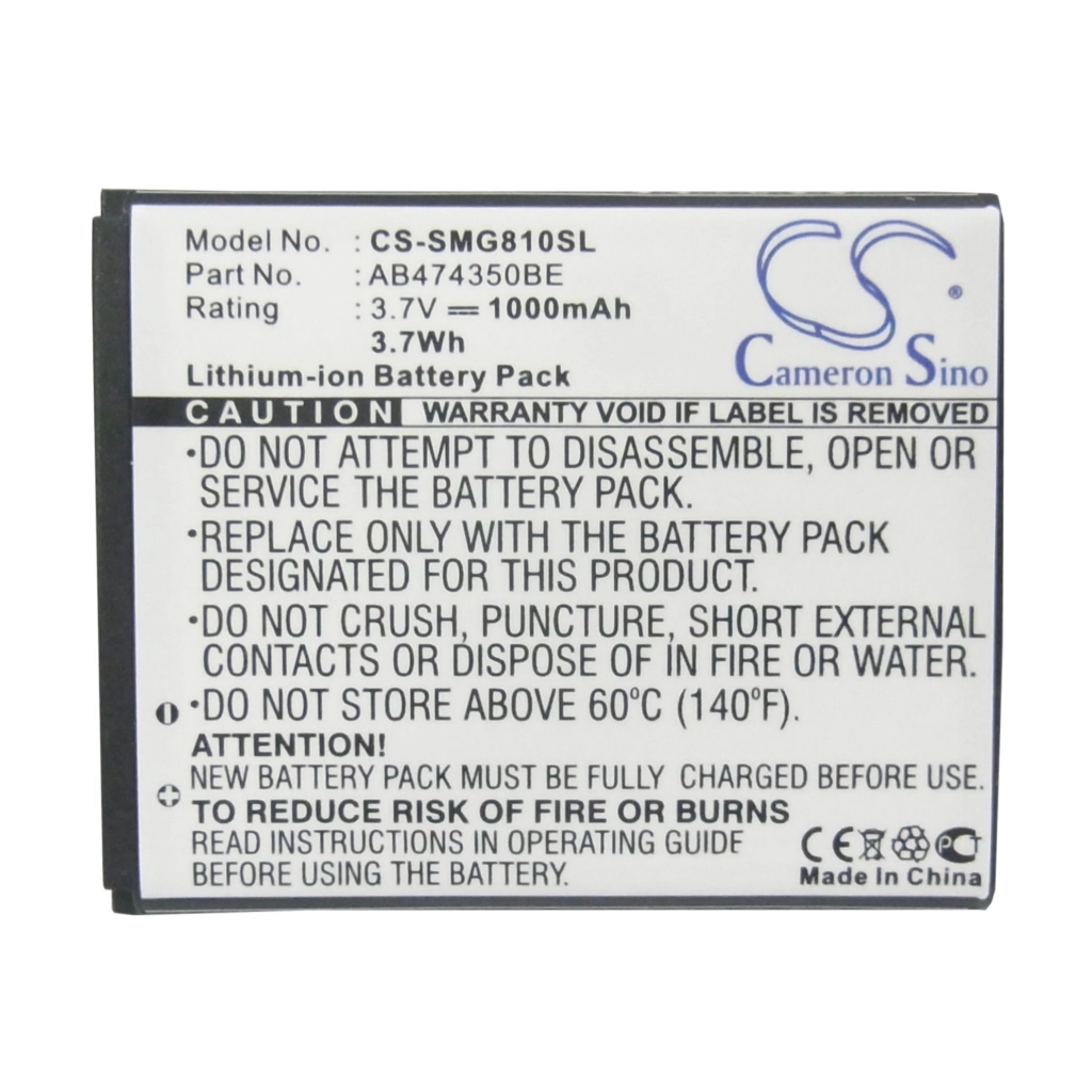Batterie Batteria del telefono cellulare CS-SMG810SL