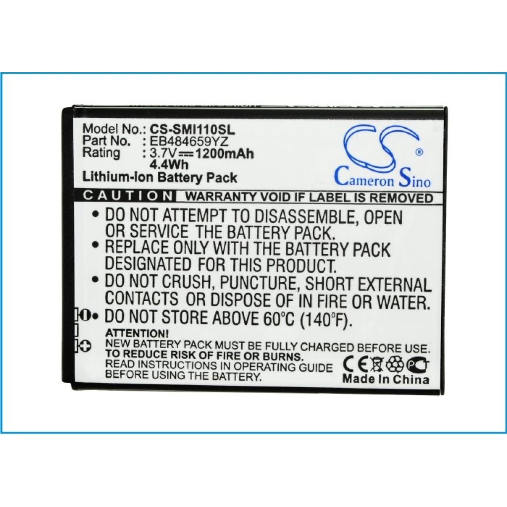 Sostituzione della batteria compatibile per Verizon EB484659YZ,EB484659YZBSTD,SAMI110BATS
