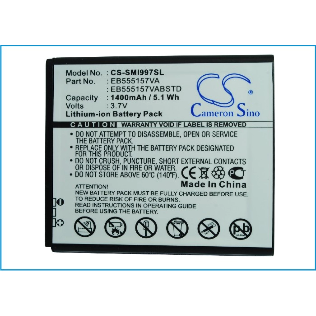 Batterie Batteria del telefono cellulare CS-SMI997SL