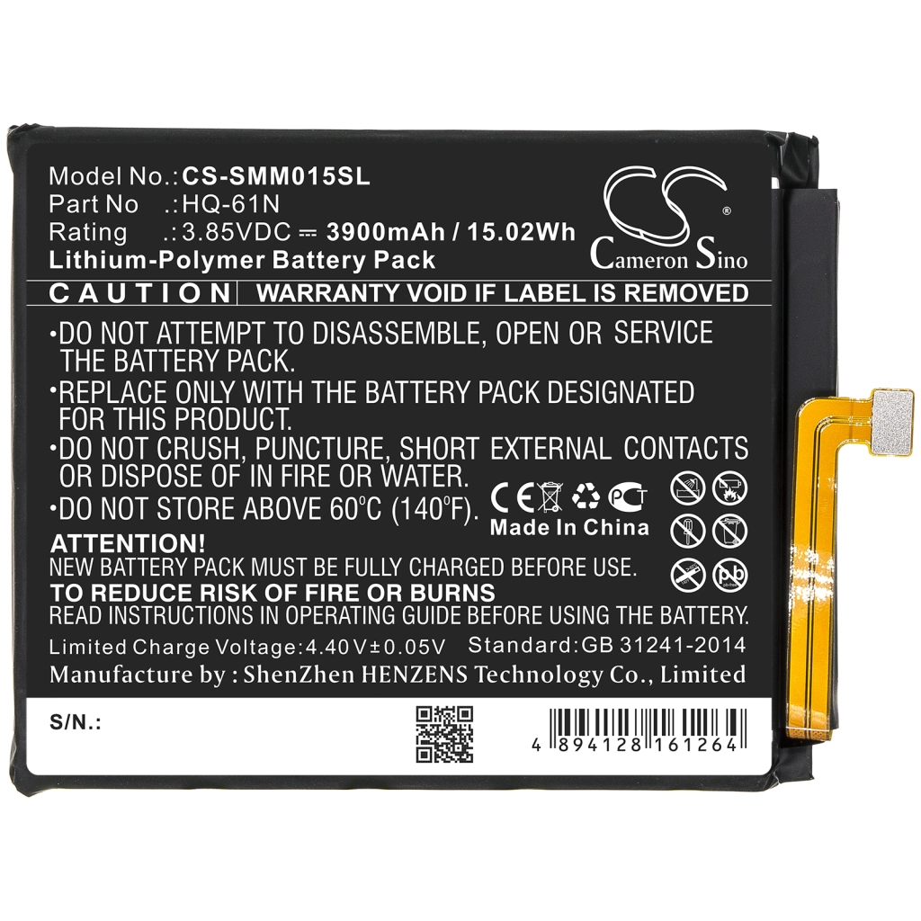 Batterie Batteria del telefono cellulare CS-SMM015SL