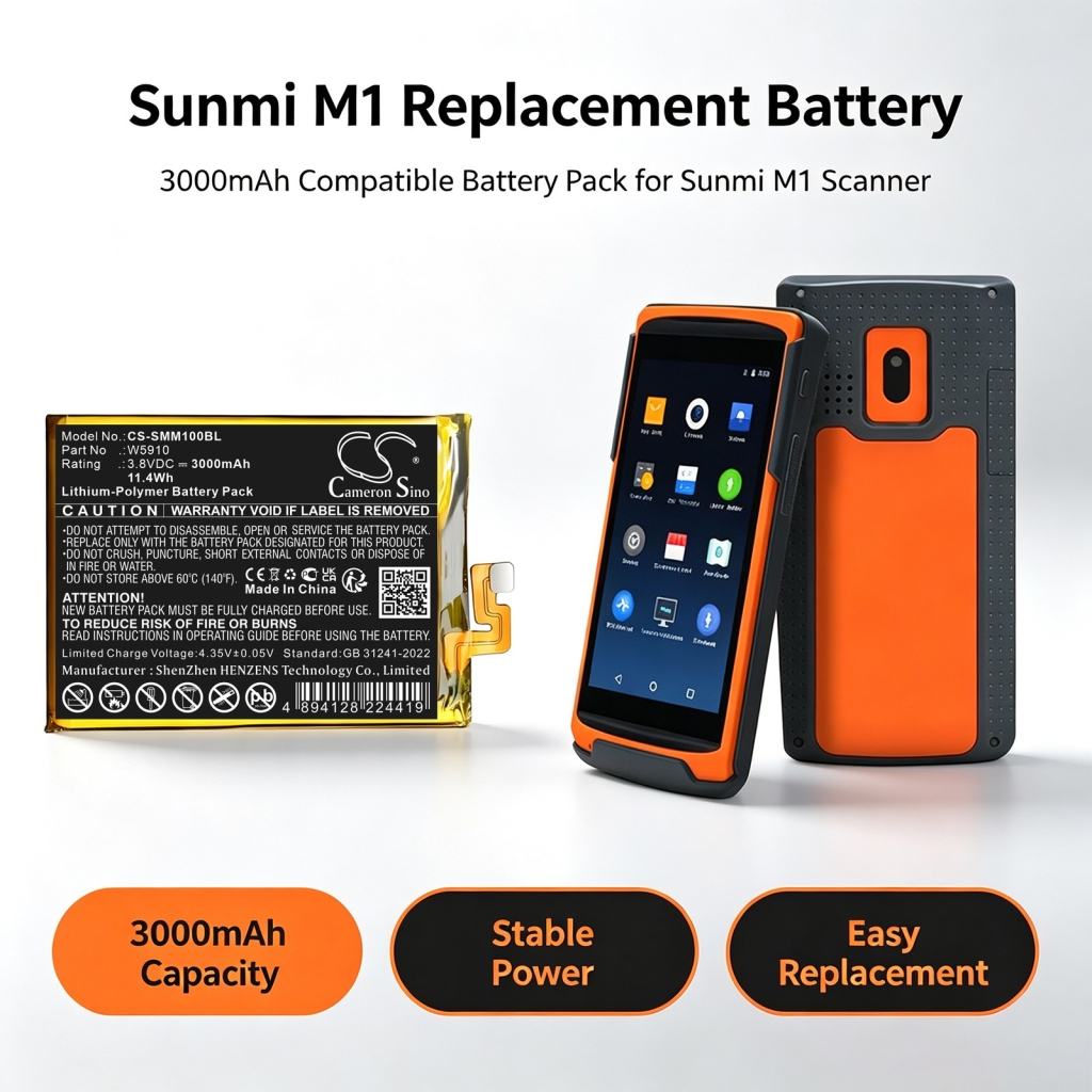 Battery compatible with BarCode, Scanner Battery