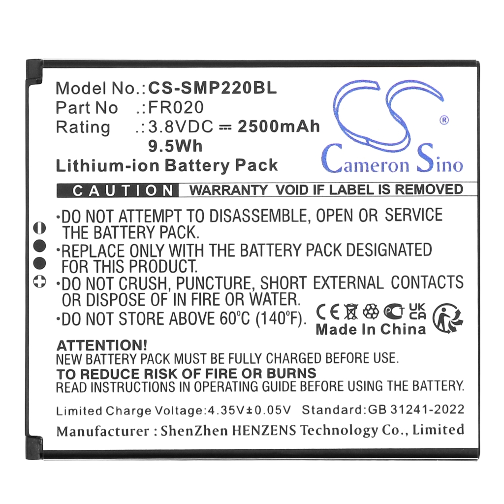 Sostituzione della batteria compatibile per Sunmi FR020,SW-FR020