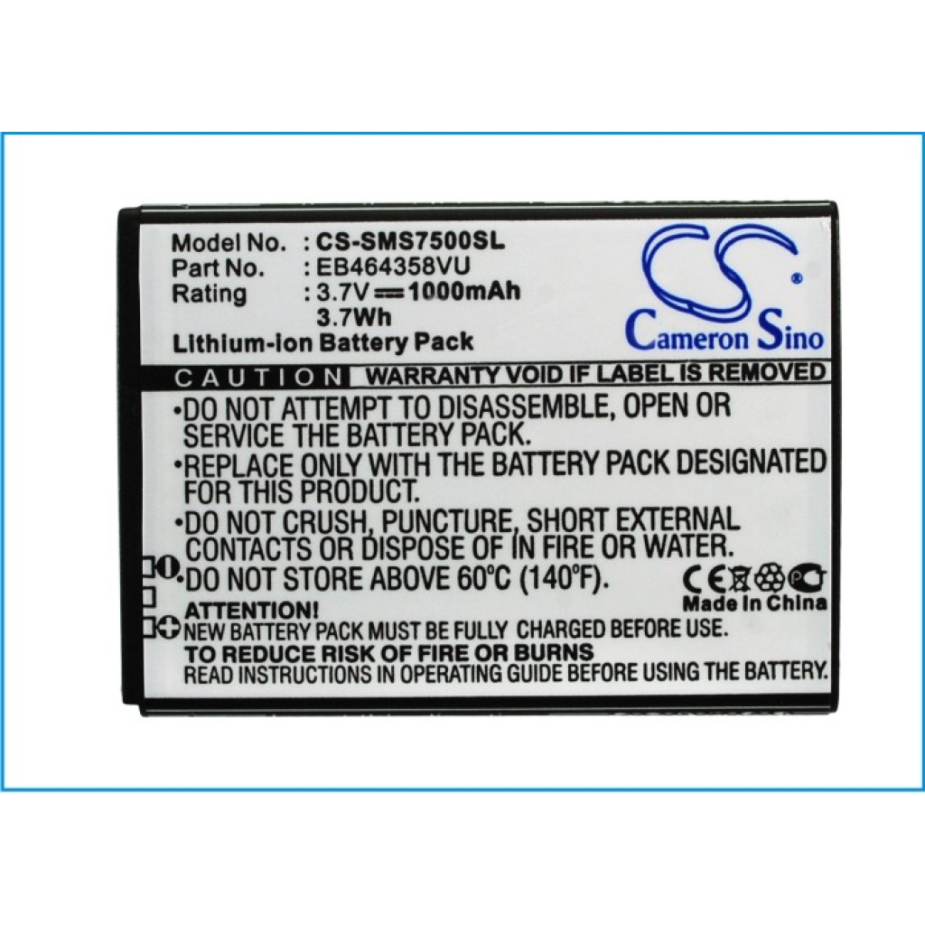Batterie compatibile con Samsung Galaxy Ace Plus Ace Q Appeal CS-SMS7500SL