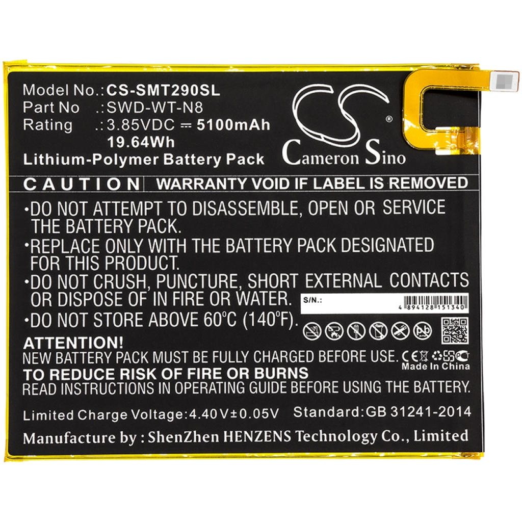 Sostituzione della batteria compatibile per Samsung SWD-WT-N8