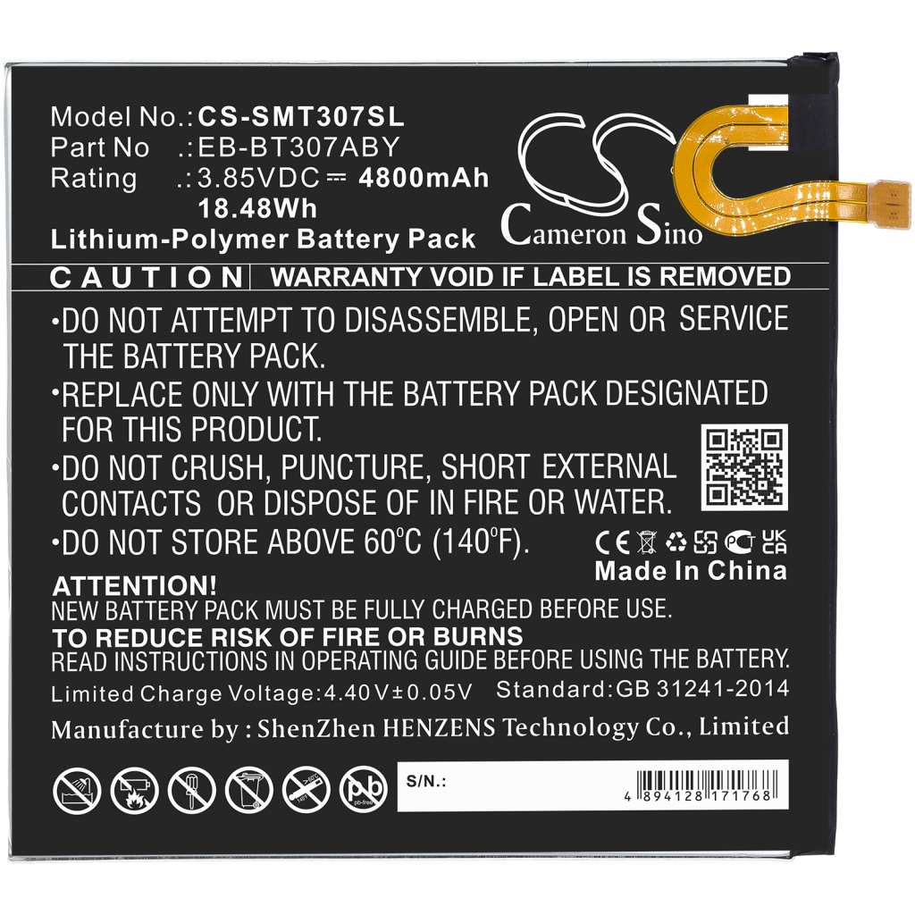Sostituzione della batteria compatibile per Samsung EB-BT307ABY