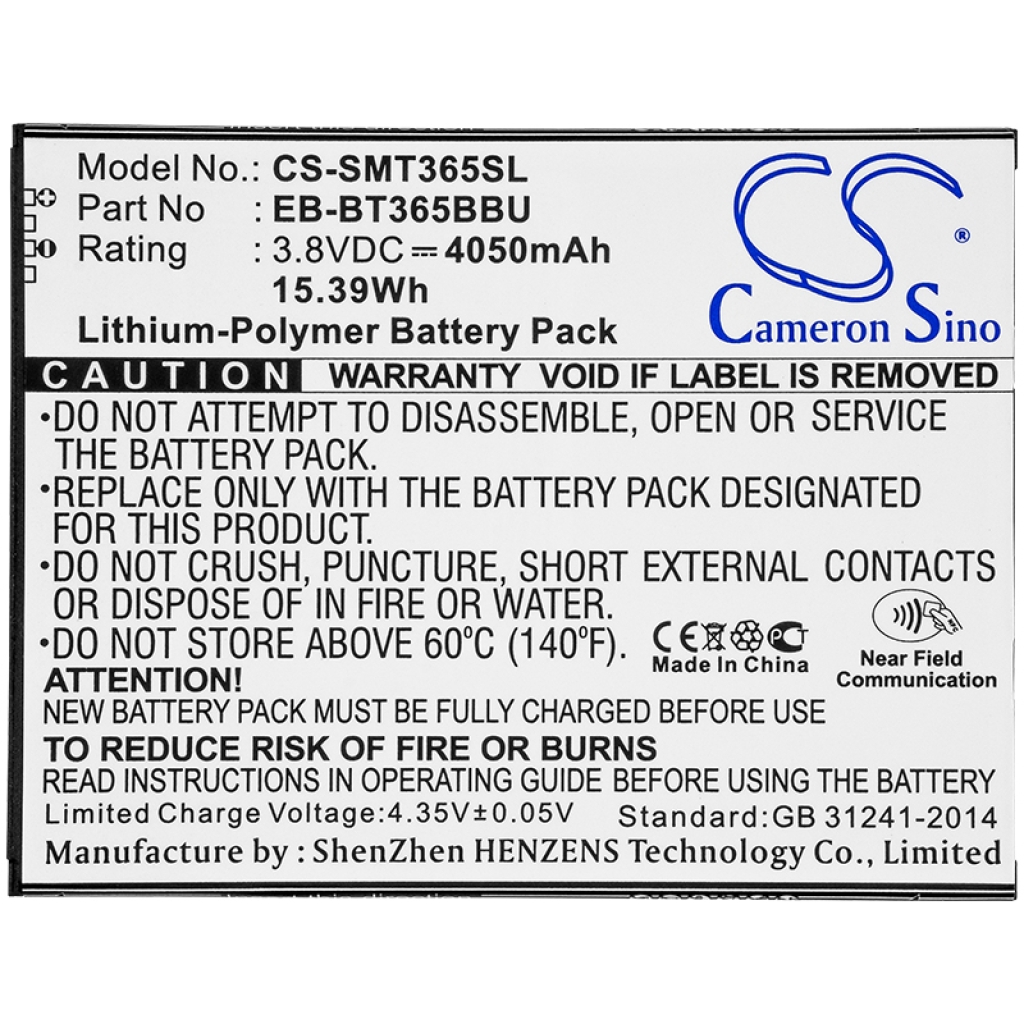 Batterie Sostituisce EB-BT365BBU