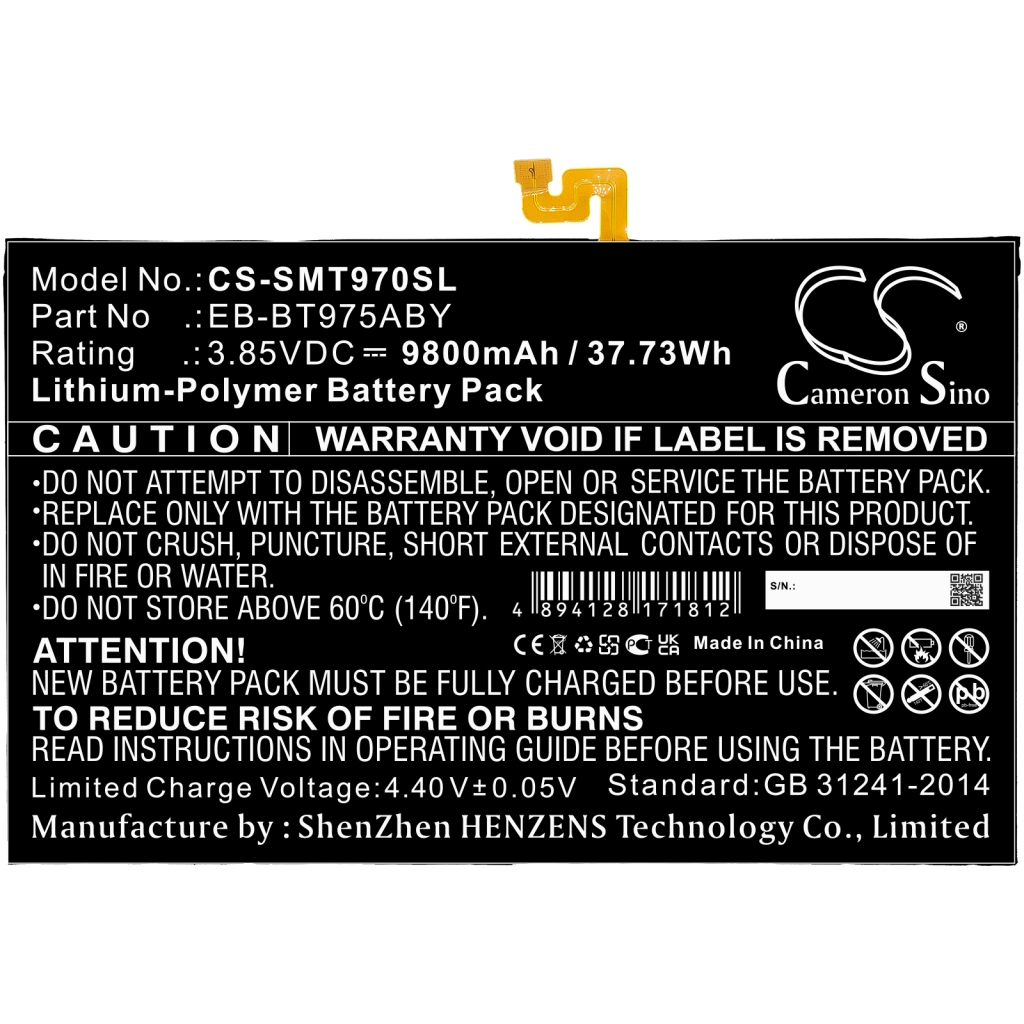 Sostituzione della batteria compatibile per Samsung EB-BT975ABY