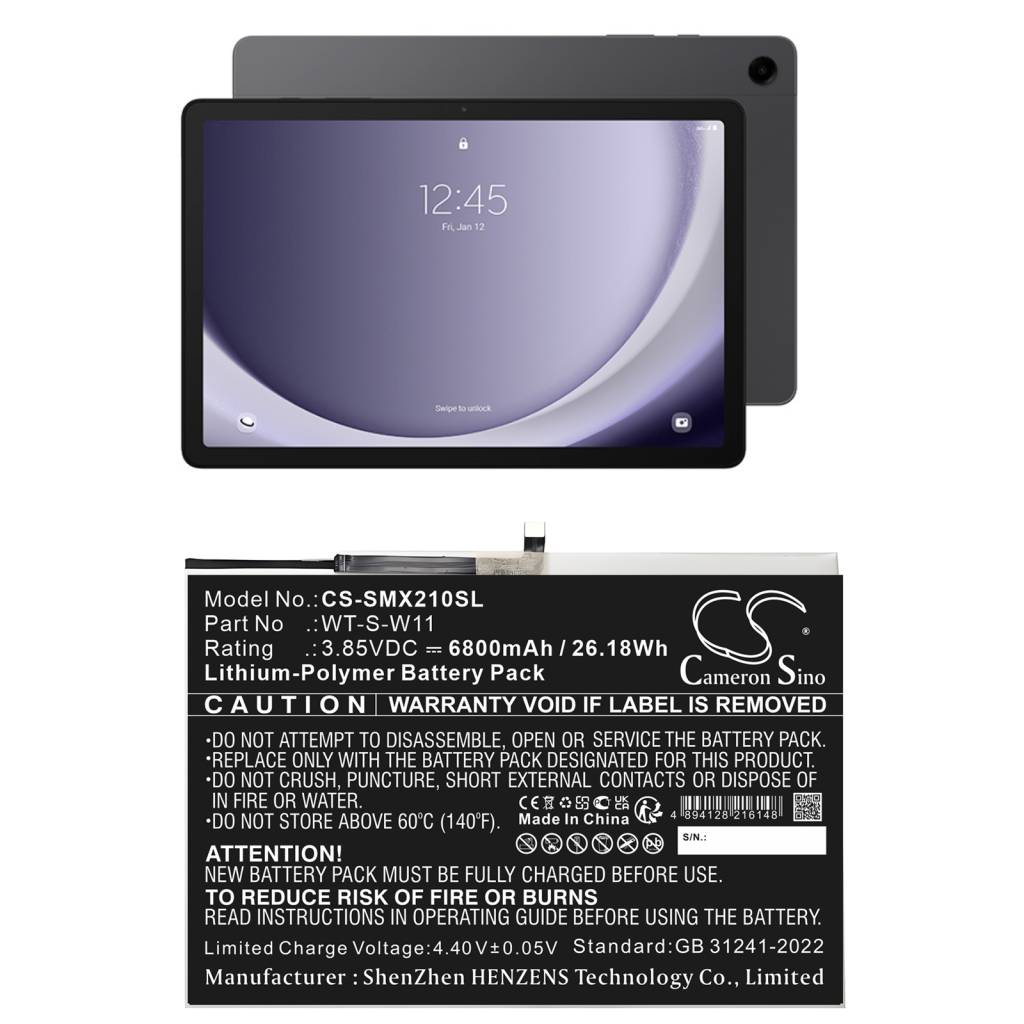 Tablet Battery Samsung CS-SMX210SL