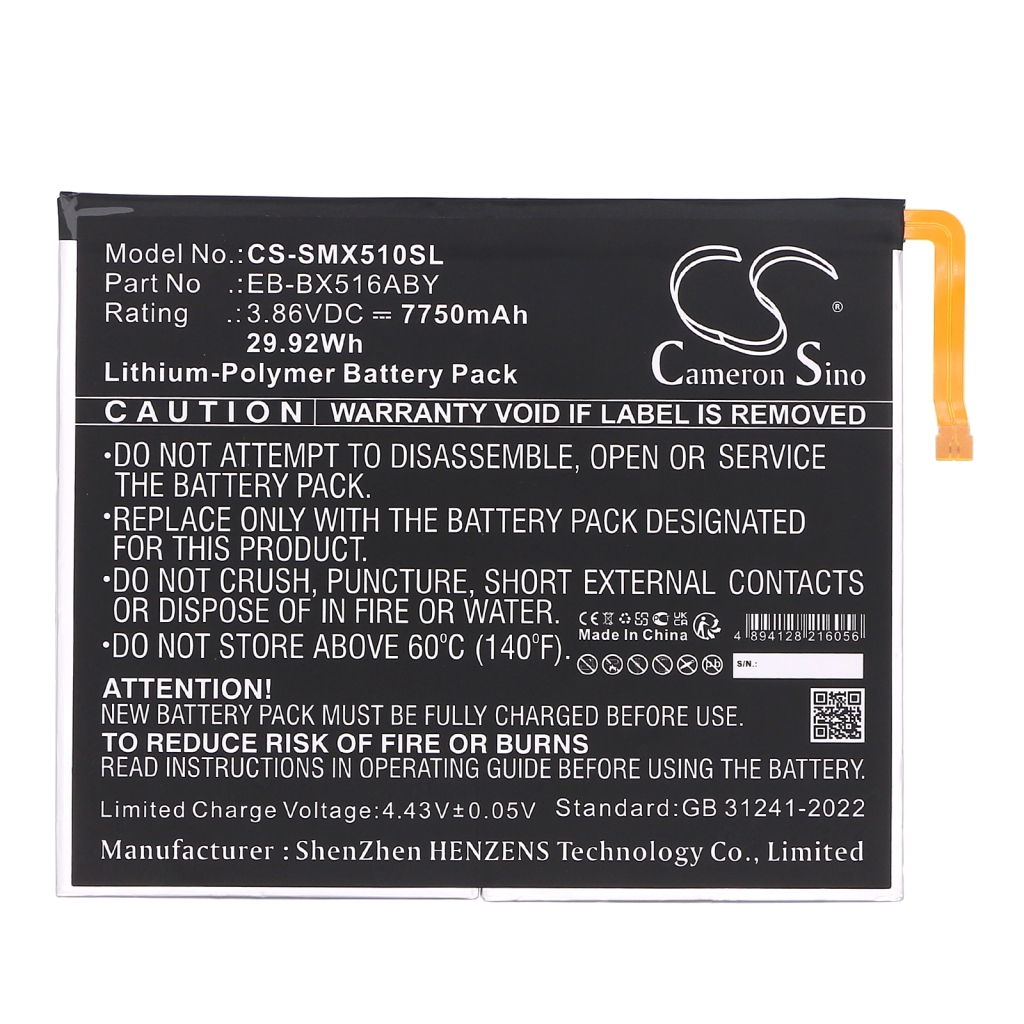 Tablet Battery Samsung CS-SMX510SL