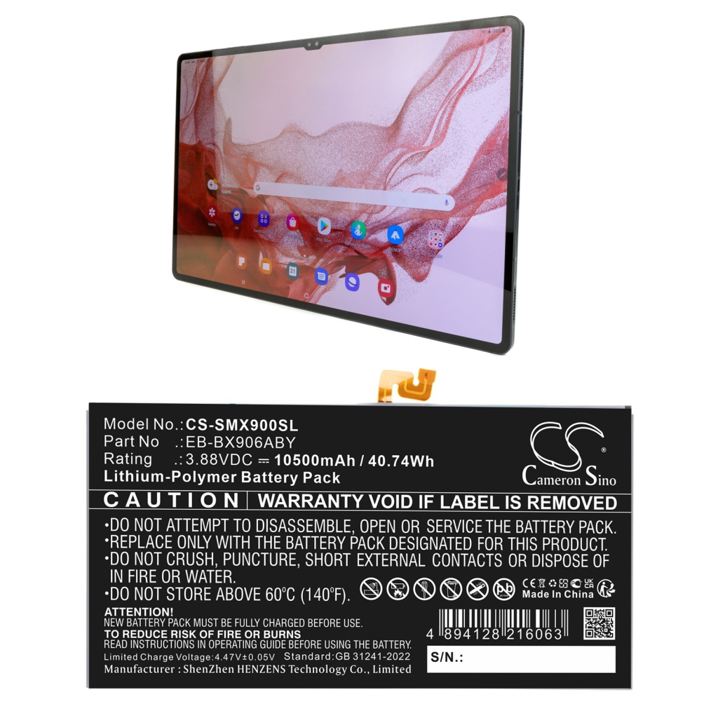Tablet Battery Samsung CS-SMX900SL