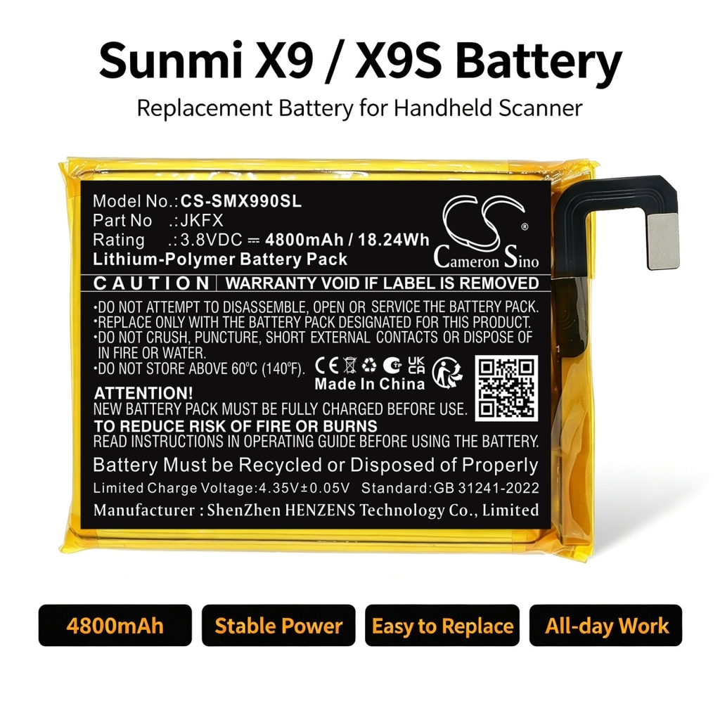 Battery compatible with Payment Terminal Battery