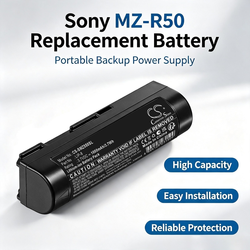 Batterie compatibile con Sony MZ-R50 MZ-R50 CS-SMZ550SL