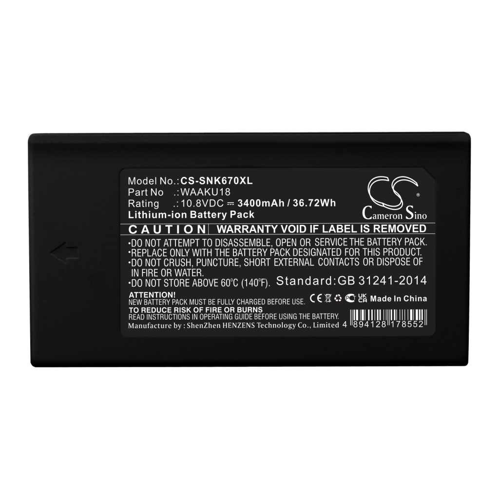 Batterie Sostituisce WAAKU18