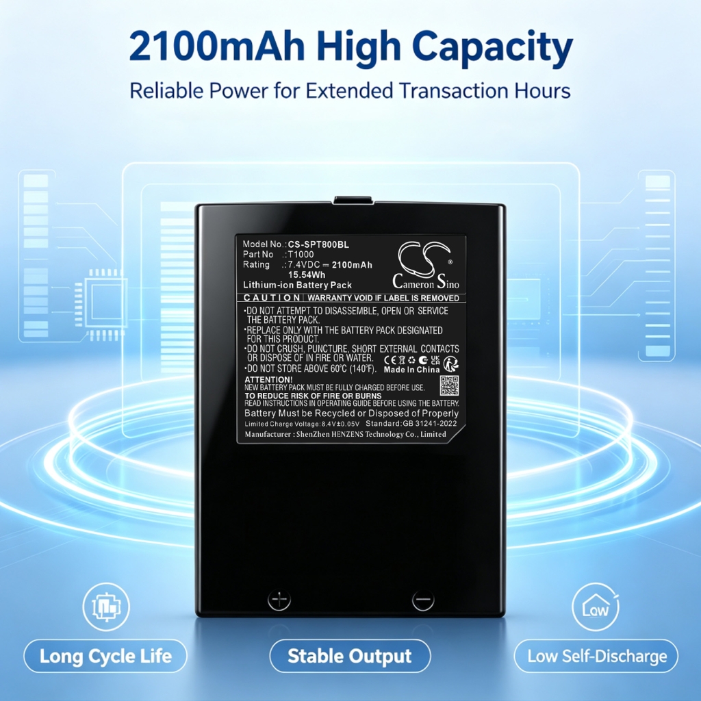 Battery compatible with Payment Terminal Battery
