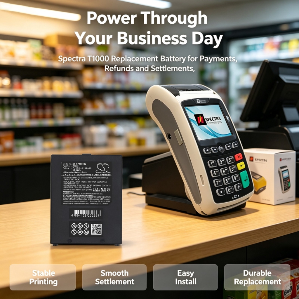 Battery compatible with Payment Terminal Battery